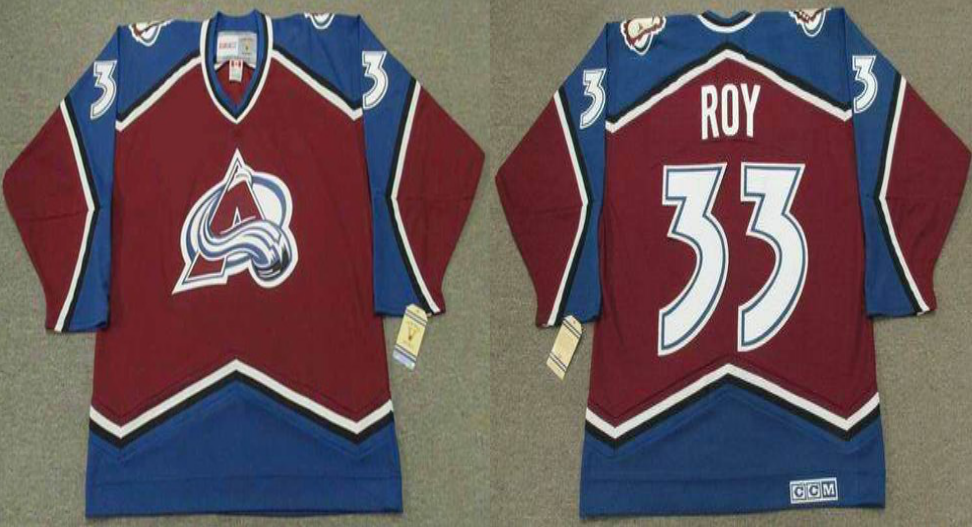 2019 Men Colorado Avalanche #33 Roy red CCM NHL jerseys->colorado avalanche->NHL Jersey